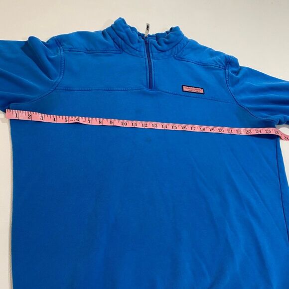 Vineyard Vines Blue Shep Shirt Quarter Zip Pullover Menโs Large - Picture 4 of 12